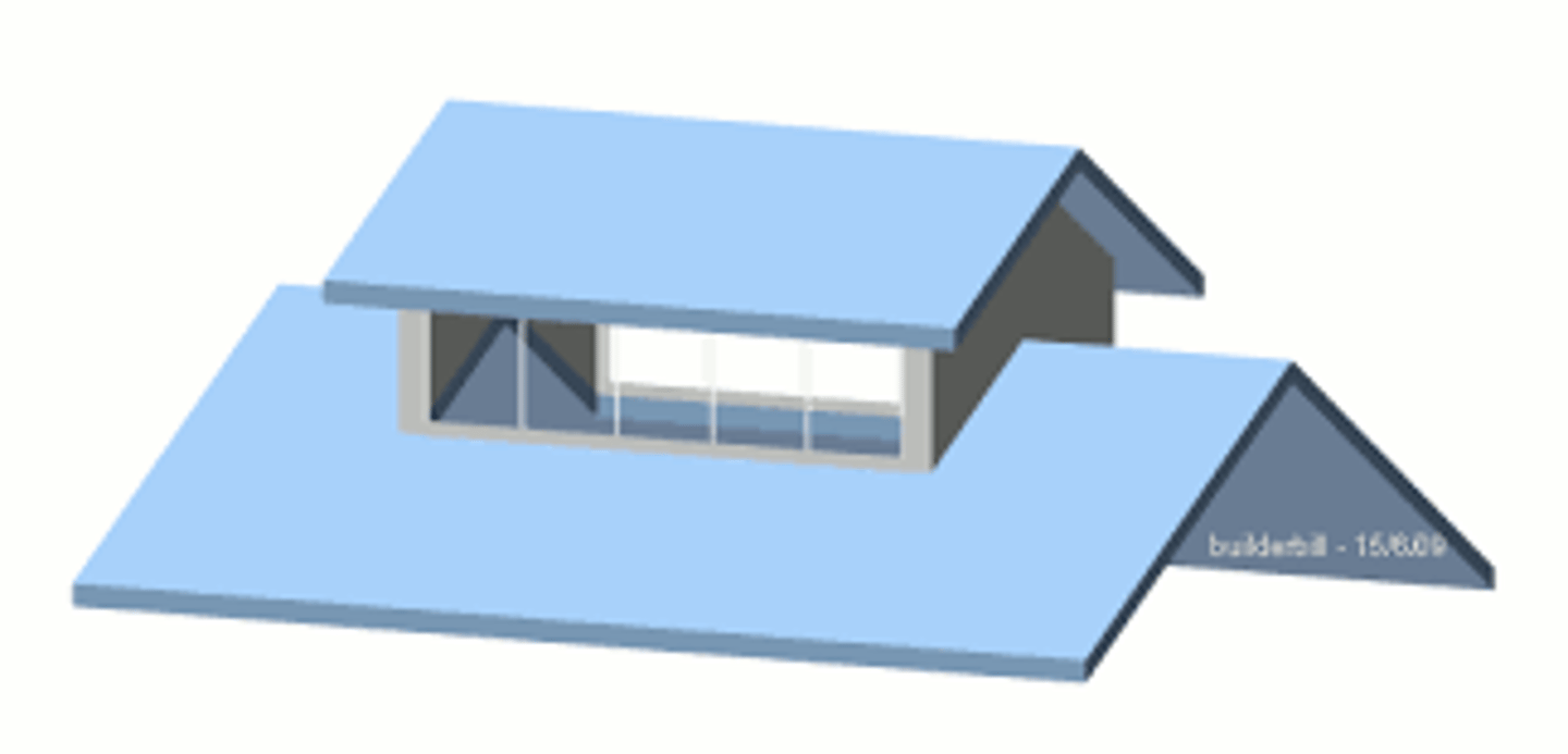 <p>raised structure running along the ridge of a double-pitched roof, with its own roof running parallel with the main roof</p>