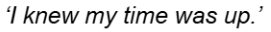 <p>First person narrator</p>