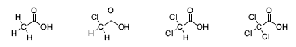 <p>Which of these carboxylic acids is the most and least acidic?</p>