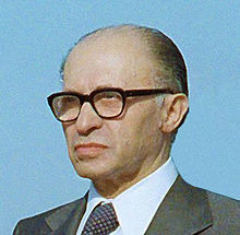 <p>Prime Minister of Israel, former head of the Irgun, and proponent of Jabotinsky Revisionist Zionism. Signed a peace treaty with Egypt withdrawing from Sinai Peninsula and Gaza Strip and returning them to Egypt. Also signed the Camp David Accords. Also bombed an Iraqi nuclear reactor in 1981 and invaded Lebanon in 1982.</p>