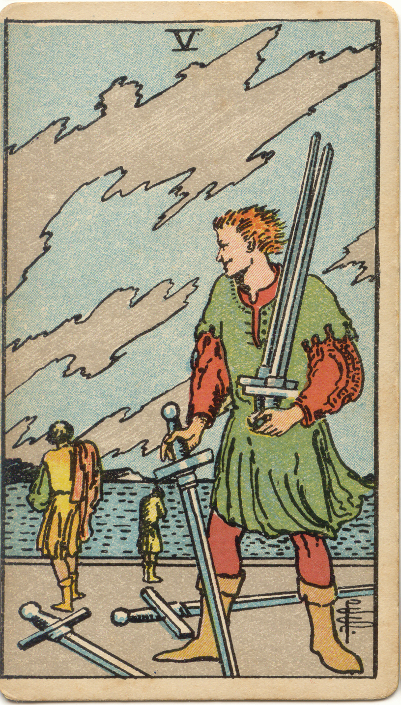 <p>Five of Swords</p>