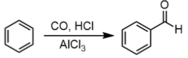 <p>adds aldehyde to benzene</p>