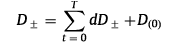 <p>T E t=0 dD +- +D(0)</p>