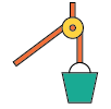 <p>A simple machine that can change the direction and size of a force. Ex: block and tackle</p>
