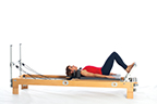 <p><strong>Setup</strong></p><ul><li><p>Lying supine in neutral spine position, legs parallel, toes placed on footbar, feet hip width apart</p></li><li><p>Resistance: medium to heavy | <strong>Springs: 3R  or 3R+ 1B</strong></p></li></ul><p><strong>Movement</strong></p><ul><li><p>Exhale: straighten legs</p></li><li><p>Inhale: Bend legs, return to start position</p></li></ul><p><strong>Muscle Focus</strong></p><ul><li><p>Hip extensors</p></li><li><p>Knee extensors</p></li></ul><p><strong>Objectives</strong></p><ul><li><p>Hip extensor strength</p></li><li><p>Knee extensor strength</p></li><li><p>Ankle and foot control</p></li><li><p>Pelvic lumbar stabilization</p></li></ul><p><strong>Cues</strong></p><ul><li><p>Initiate movement with hip extensors</p></li><li><p>Establish plantarflexion when legs are straight</p></li><li><p>Keep heels stable moving around ankle joint</p></li><li><p>Straighten legs completely, avoiding hyperextension</p></li><li><p>Maintain pelvic lumbar stabilization</p></li></ul><p></p>