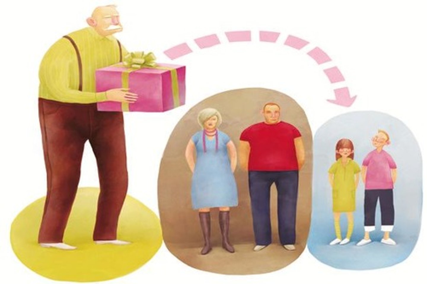 <p>/pɑːs ɒn/ Truyền lại cho người khác. Parents pass on good values to their children.</p>