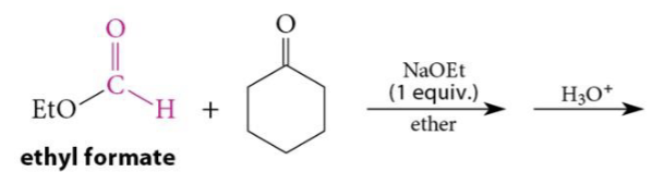 <p>What is the product of this crossed Claisen condensation reaction of ketones with esters?</p>