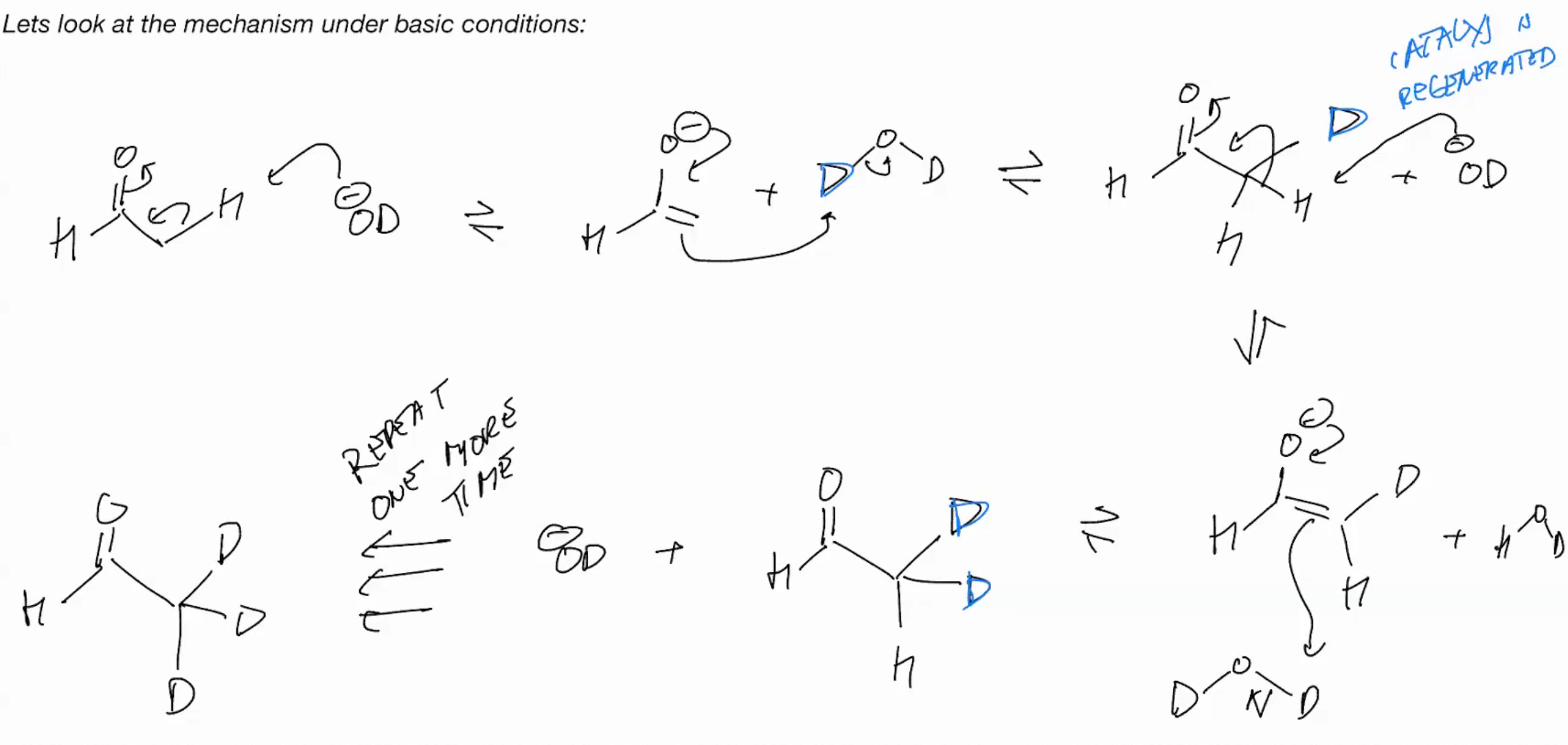 <p>mechanism , D is labeled heavy and stronger so it prefers to grab H</p>