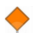 <p>What does an orange colored sign indicate?</p>