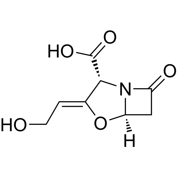 <p>Beta-lactamase inhibitor with an oxapenam ring system (O replaces S).</p>