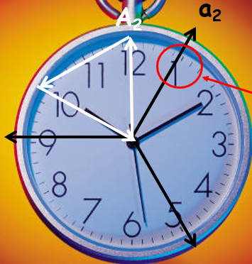 <p>Clock hour displacement = 1, 30 degrees displacement</p>