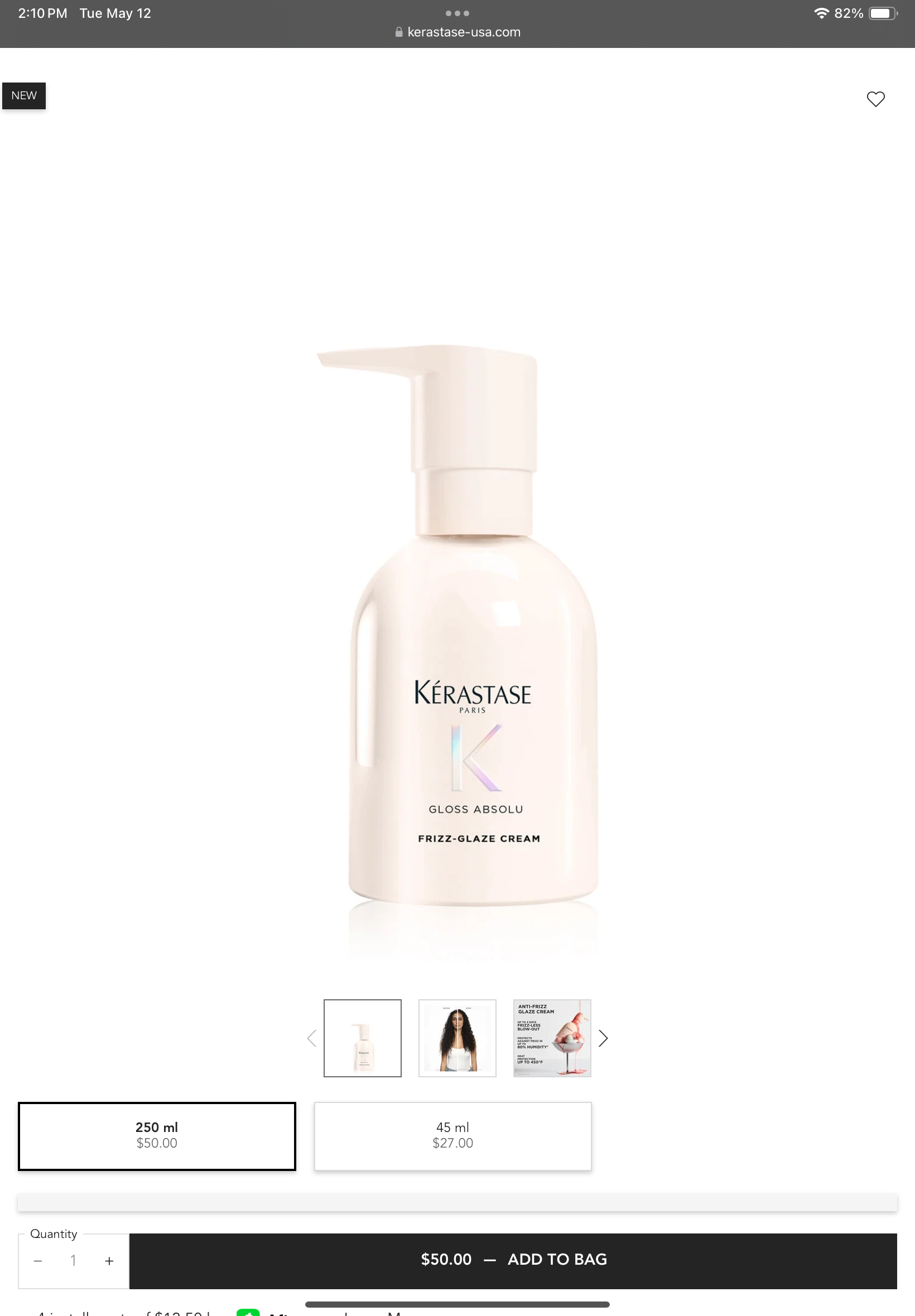 <p>Gloss absolu frizz glaze cream</p>