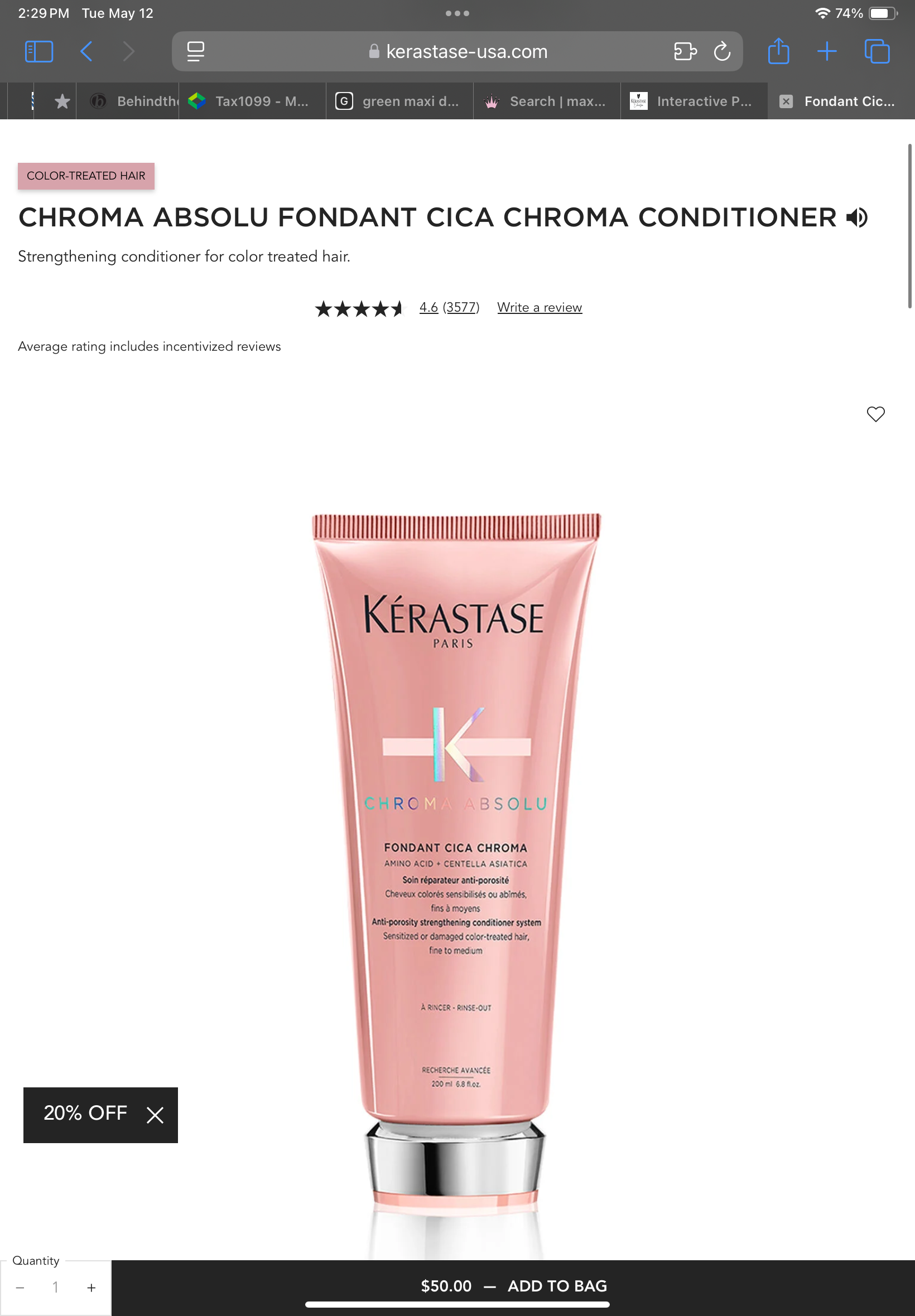 <p>Chroma absolu fondant cica chroma conditioner</p>
