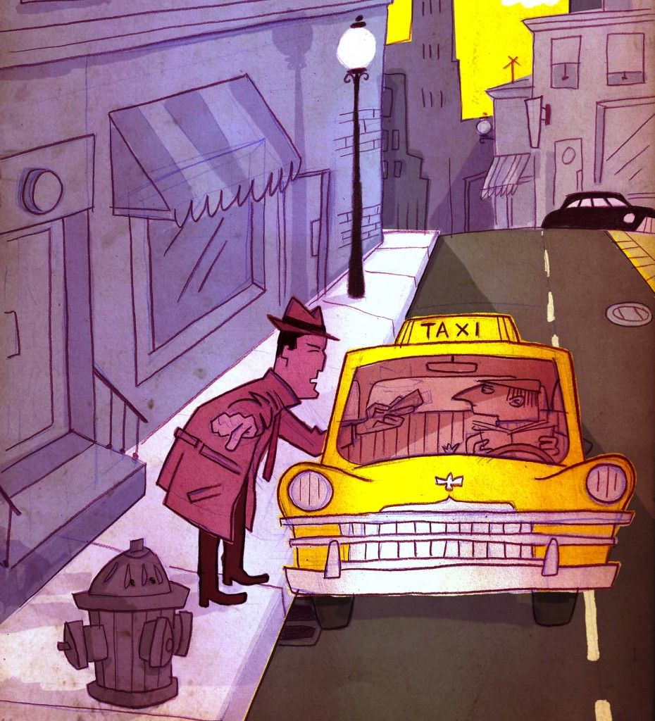 <p>by taxi</p>