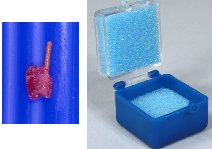 <p>Spee dee plastic pin as the pin to apply a resin impression, fix coronal to match prep to receive definitive resto, wrap with moist gauze and send to lab asap</p>