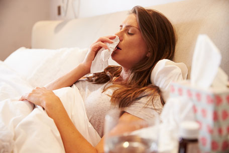 <p>sick, ill</p>