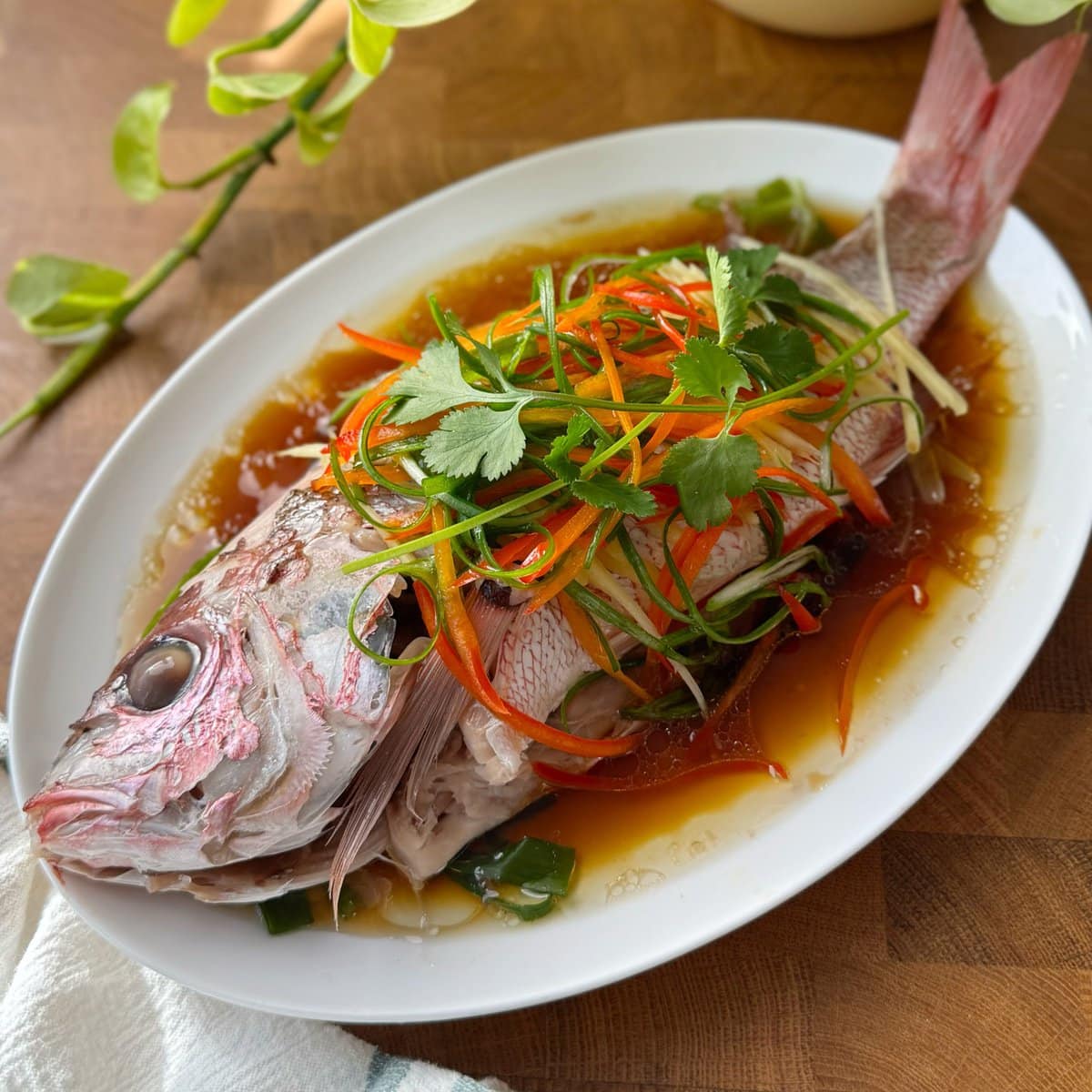 <p>steamed fish</p>