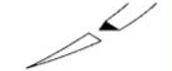 <p>cutting edge needle</p>