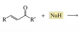 <p>Reaction of an a,B-unsaturated aldehyde or a ketone with a nucleophiles forms…</p>