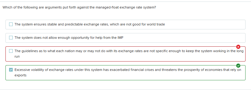 <p>What are the concerns with the managed float </p>