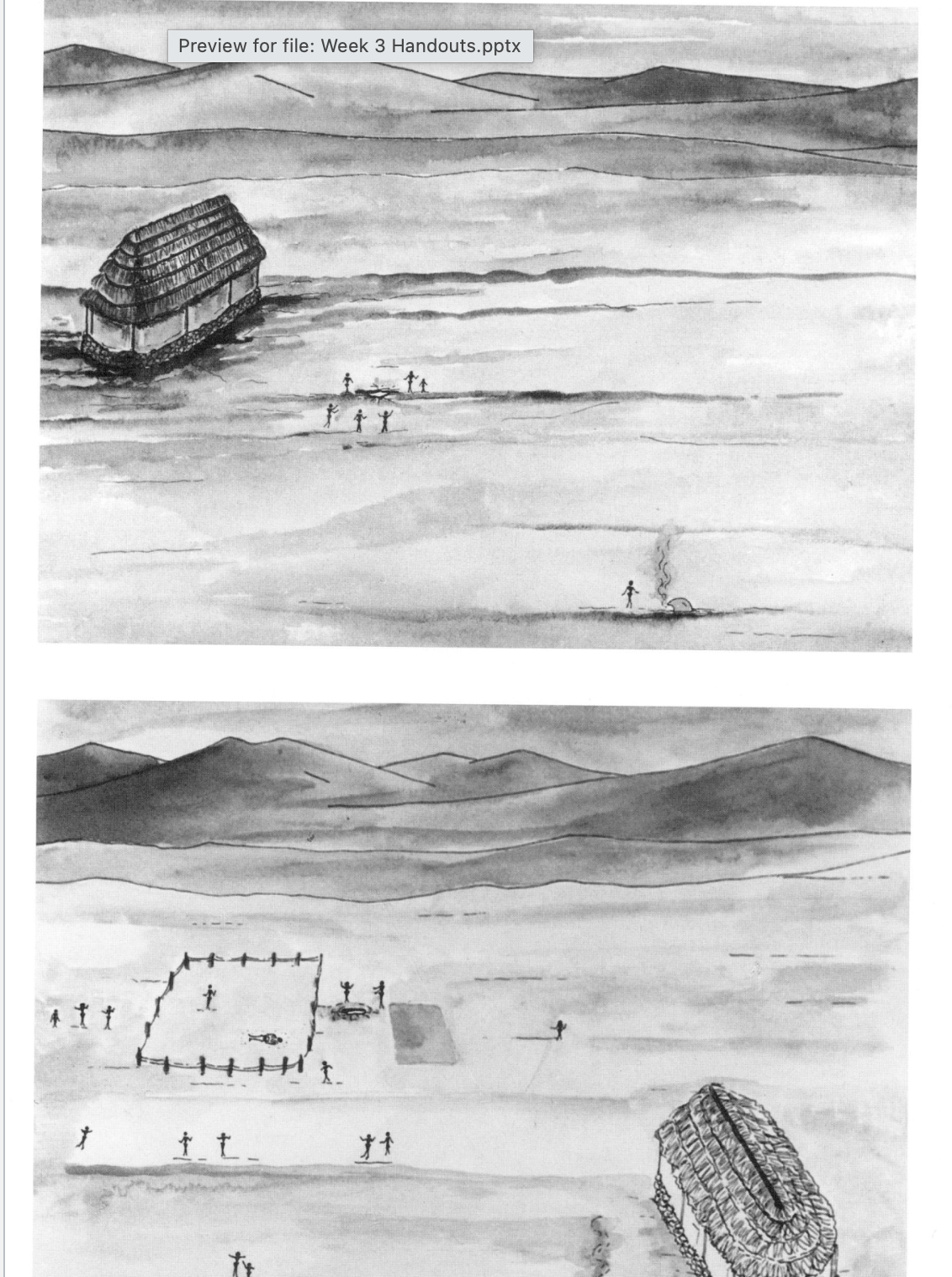 <p>What does the bottom image depict? What was found here? What time period was this happening?</p>