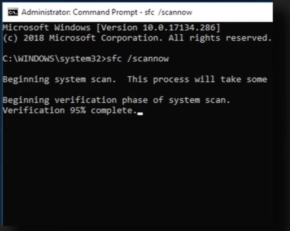 <p>Scans and repairs protective system files</p>