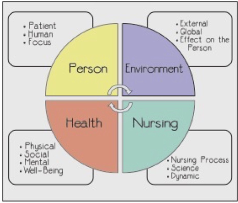 <p>called the worldview in context of nursing theory, metaparadigms are the most general statement of discipline and functions as a framework in which the more restricted structures of conceptual models develop. 4 concepts used frequently in relation to others, each nurse theorist’s definition varies by their orientation, nursing experience and different factors, person is main focus, by each theorist defines nursing metaparadigm uniquely</p>