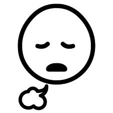 <p>breathed out heavily to express sadness</p>