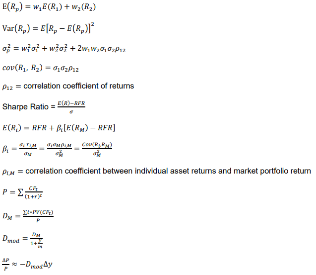 <p>Which formula do you use for the expected rate of return?</p>