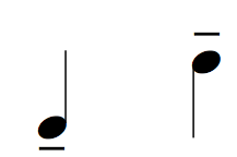 <p>legato accent/ tenuto</p>