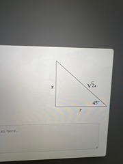 <p>x, x, x√2</p>