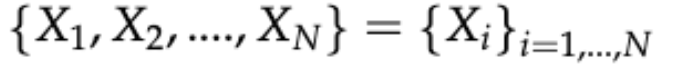 <p>One observation per unit<br>E.g. data on one attribute measured in N people a cross-section dataset would be indicated as</p>
