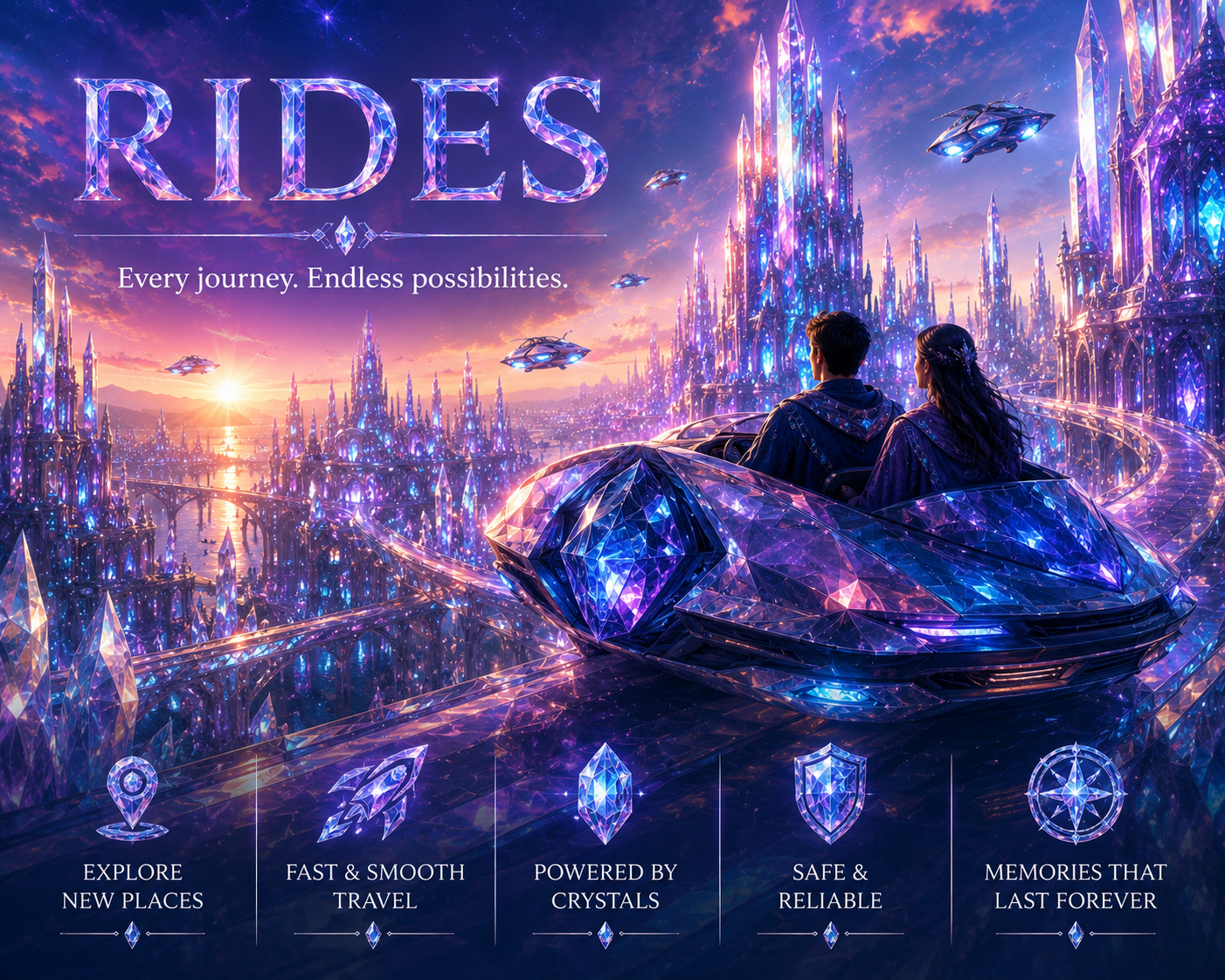 <p>rides</p>