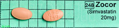 <p>Simvastatin</p><p>HMG-CoA reductase inhibitor / Statin </p><p>Hyperlipidemia</p>