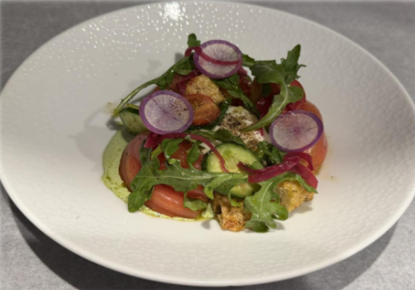 <p>BURRATA AND HEIRLOOM TOMATO SALAD</p>