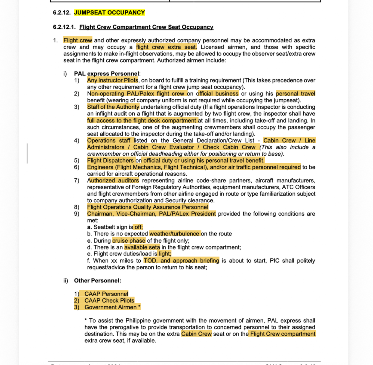 <p>JUMPSEAT OCCUPANCY</p>