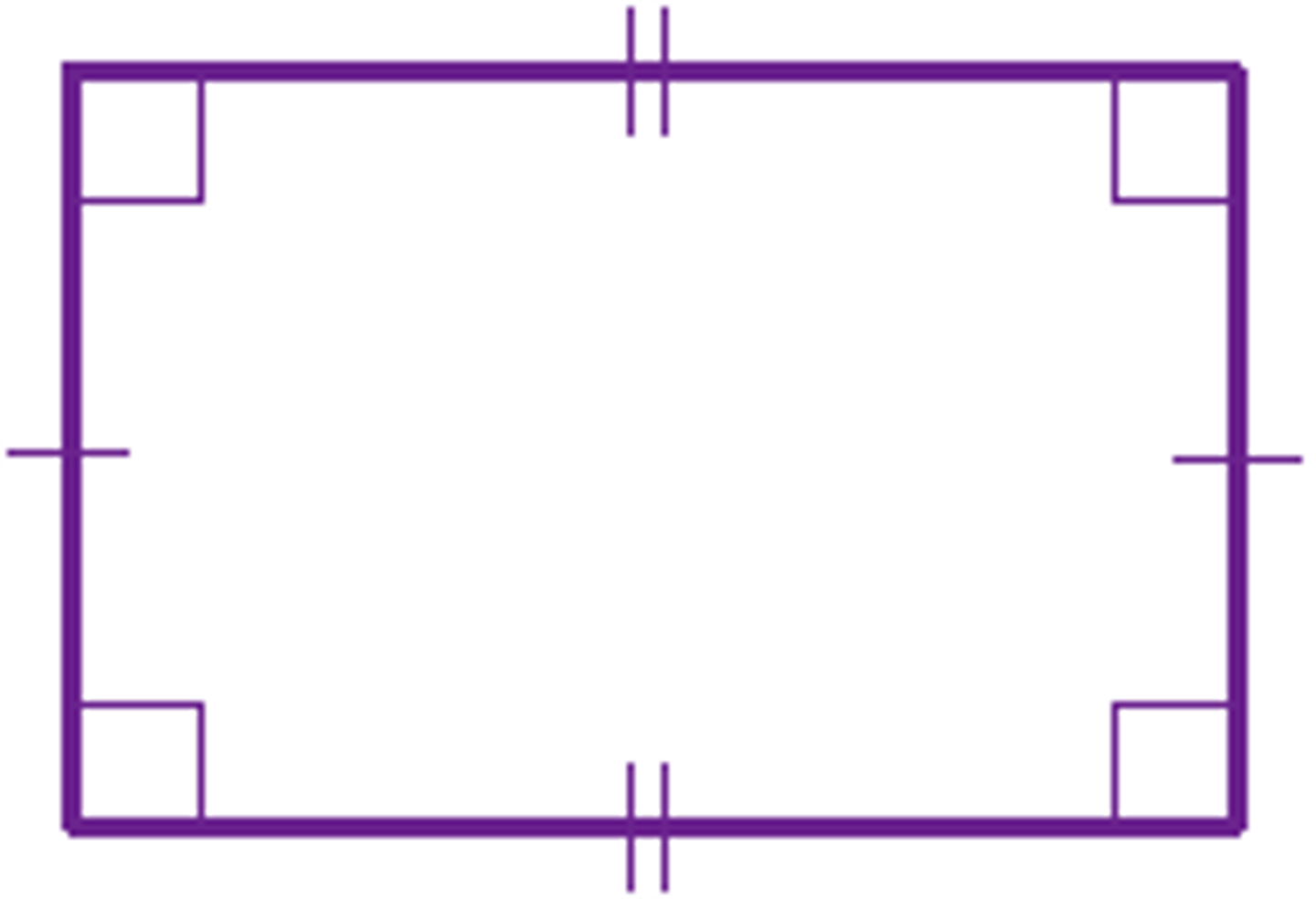 <p>a 2D shape with 2 long sides and 2 short sides</p>