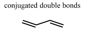 <p>alkenes that are not separated by an sp3 carbon, all are delocalized </p>