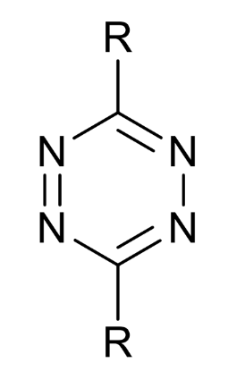 <p>show cycloaddition of tetrazines with cyclooctyne</p>