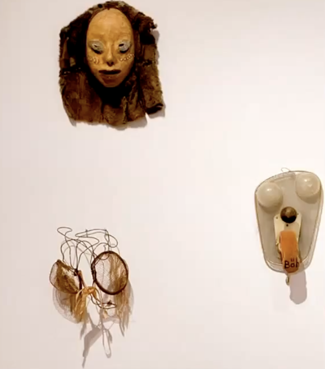 <p>Meret Oppenheim — Masks (Scar-jewelry Mask, Mask with Baaa Tongue, Wire-eyes)</p>