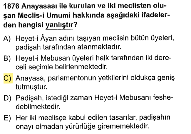 <p>Kanun-ı Esasi meclis açsa da tüm ipler padişahın elindedir ve meclisin yetkileri oldukça sınırlıdır.</p>