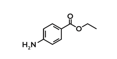 <p>a. Benzocaine</p><ul><li><p>ethyl ester of</p><p class="p1">4-aminobenzoic acid</p></li></ul><p></p>