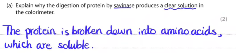 <p>as its soluble, solution is clear<br><br>Insoluble gives cloudy solution</p>