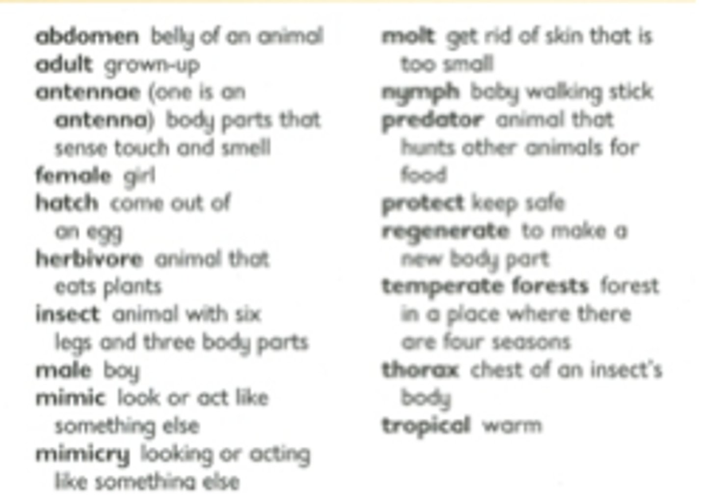 <p>A text feature usually found in the back of a book that includes an alphabetized list of key terms and their definitions</p>