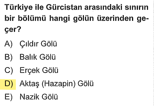 <p>Ardahan ilimizde bulunan Aktaş Gölü'nün yarısı Türkiye'de, yarısı Gürcistan'dadır.</p>