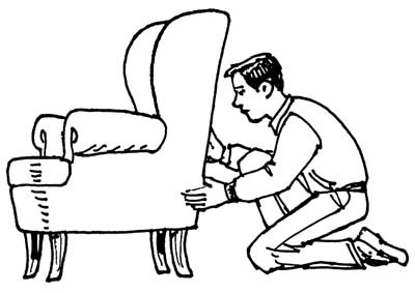 <p>behind the sofa, behind the chimney</p>
