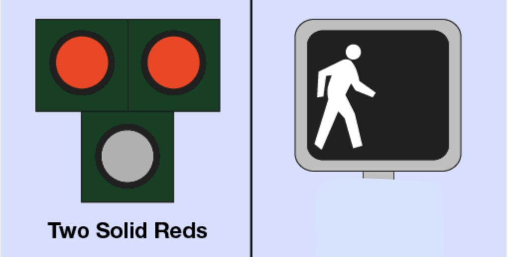 <p>Solid Red HAWK Signal</p>
