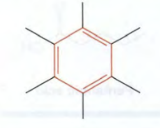 <p>sp2 hybridized, conjugated pi system </p>
