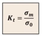 <p>ratio of maximum local stress and applied stress</p>
