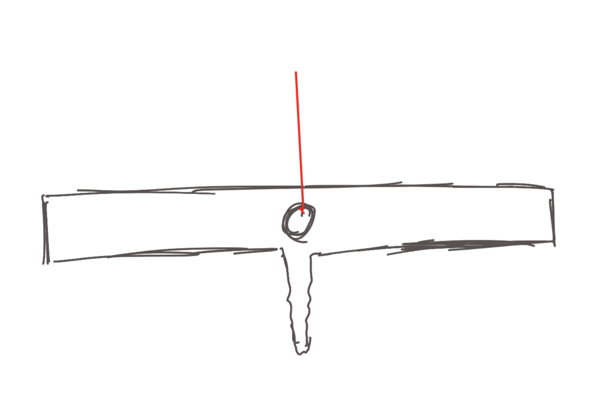 <p>structure. Middle of the T-shape</p>